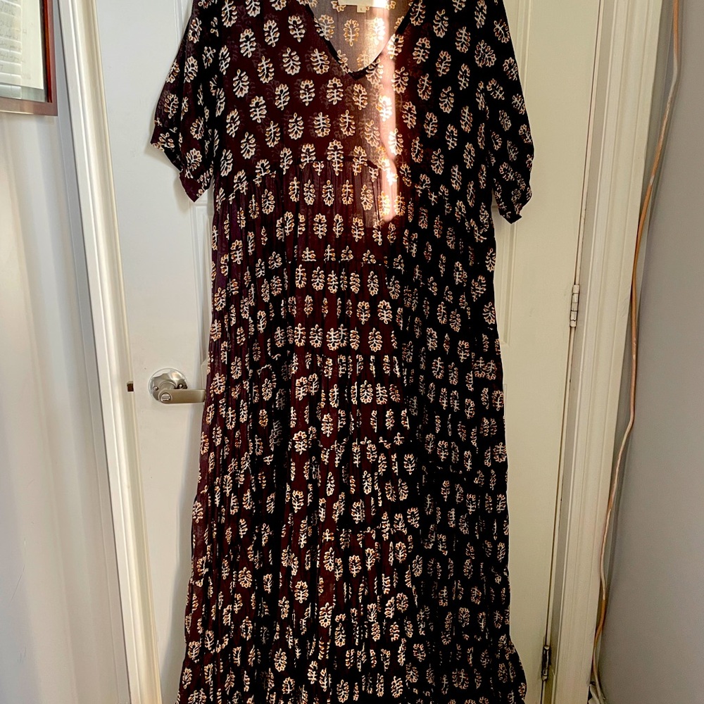 Daughters of India maxi tiered dress. Cottagecore